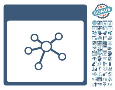 Linkler sayfa düz vektör simge Bonus ile takvim