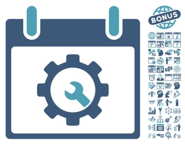 Seçenekleri araçlar takvim gün düz vektör simgesi Bonus ile