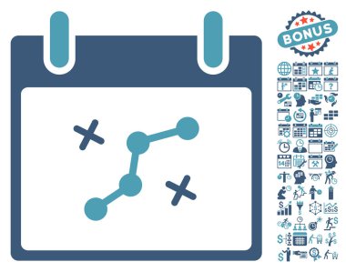 Yol puan Bonus ile gün düz vektör simge takvim