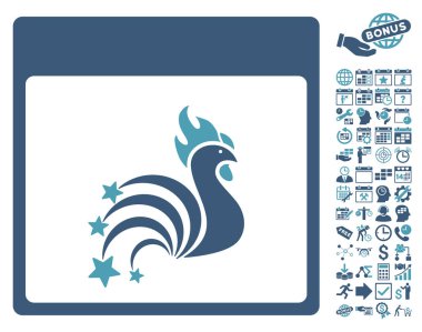 Horoz Fireworks ile Bonus sayfa düz vektör simge takvim