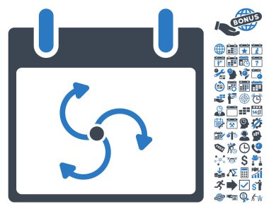 Siklon takvim gün düz vektör simge Bonus ile