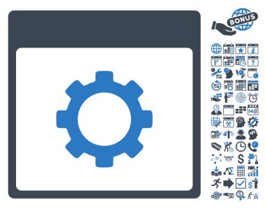 Vites seçenekleri sayfa düz vektör simge Bonus ile takvim