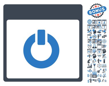 Takvim sayfası düz vektör simge Bonus ile geçiş