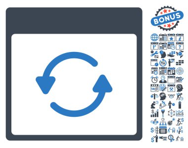 Update takvim sayfa düz vektör simgesi Bonus ile