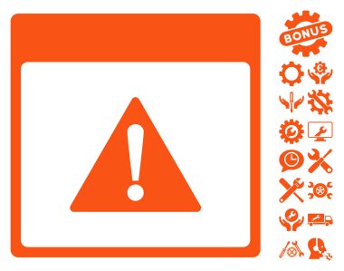 Hata takvim sayfası vektör simgesi Bonus ile