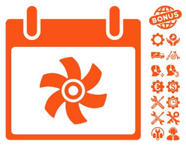 Bonus ile fan takvim gün vektör simgesi