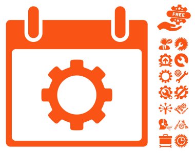 Vites seçenekleri takvim gün vektör simgesi Bonus ile