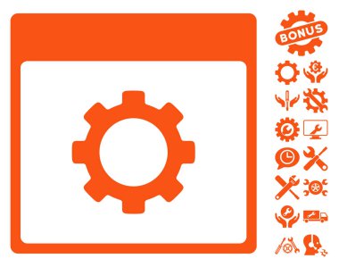 Vites seçenekleri ile Bonus sayfa vektör simge takvim