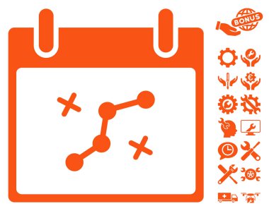 Yol puan Bonus ile gün vektör simge takvim