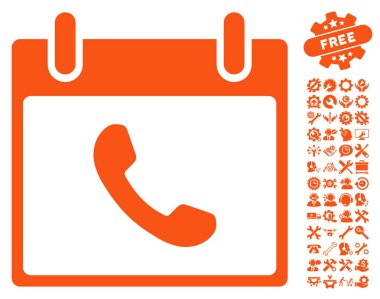 Bonus ile telefon takvim gün vektör simgesi