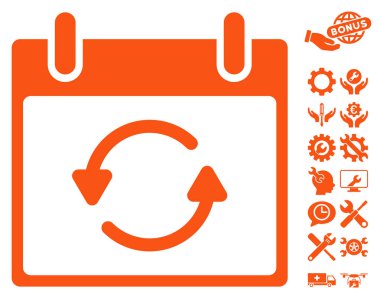 Takvim gün vektör simge Bonus ile yenileme