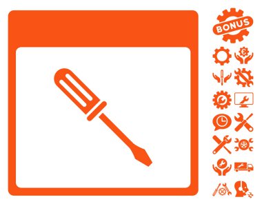 Tornavida takvim sayfası vektör simge Bonus ile