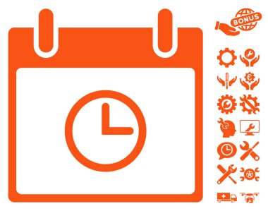 Saat takvim gün vektör simge Bonus ile