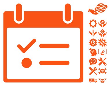 Yapılacaklar listesi takvim gün vektör simge Bonus ile