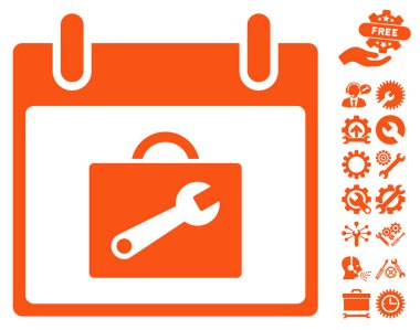 Araç kutusu takvim gün vektör simgesi Bonus ile