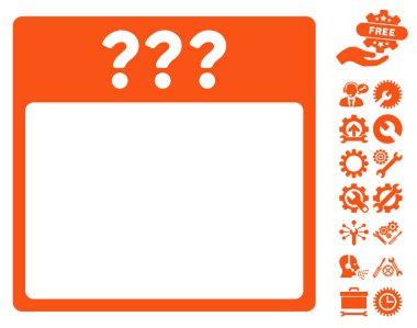 Bonus ile bilinmeyen takvim sayfası vektör simgesi