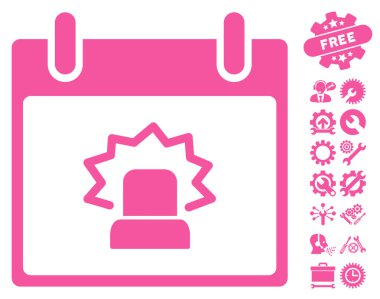 Bonus ile uyarı takvim gün vektör simgesi