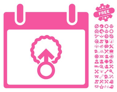 Hücre penetrasyon takvim gün vektör simgesi Bonus ile