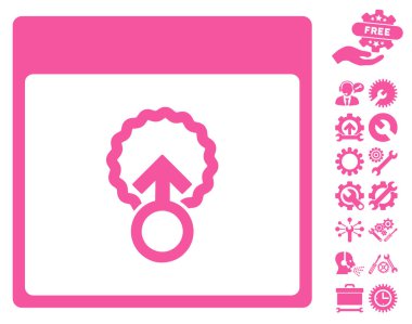 Hücre penetrasyon takvim sayfası vektör simgesi Bonus ile