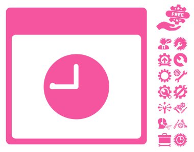 Saat takvim sayfası vektör simgesi Bonus ile