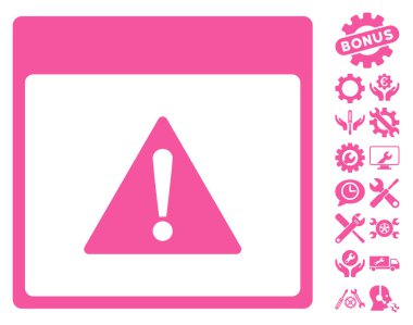 Hata takvim sayfası vektör simgesi Bonus ile