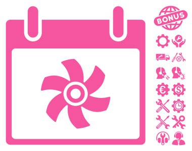 Bonus ile fan takvim gün vektör simgesi