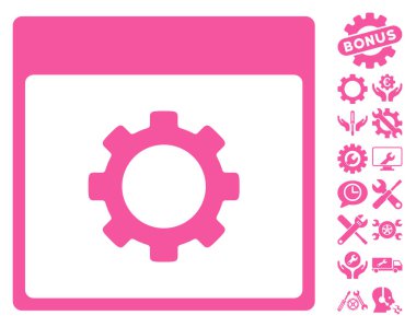 Vites seçenekleri ile Bonus sayfa vektör simge takvim