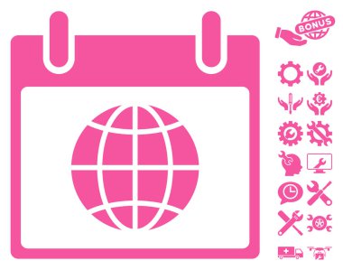 Takvim gün vektör simge Bonus ile