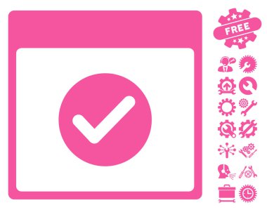 Ok takvim gün vektör simge Bonus ile