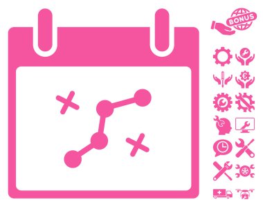 Yol puan Bonus ile gün vektör simge takvim