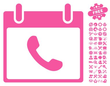 Bonus ile telefon takvim gün vektör simgesi