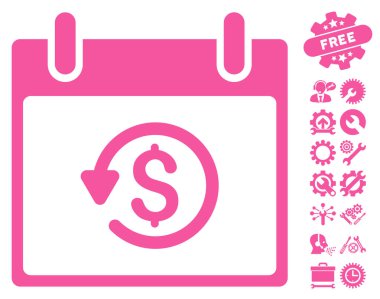 Takvim gün vektör simge Bonus ile iade