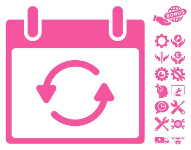 Takvim gün vektör simge Bonus ile yenileme