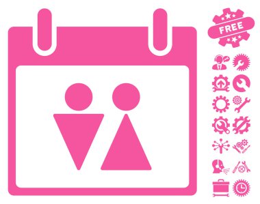 Tuvalet takvim gün vektör simgesi Bonus ile