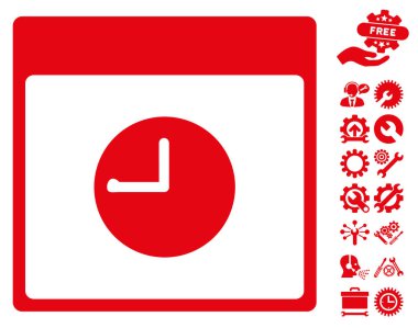 Saat takvim sayfası vektör simgesi Bonus ile