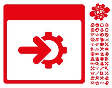 COG Tümleştirme takvim sayfası vektör simge Bonus ile