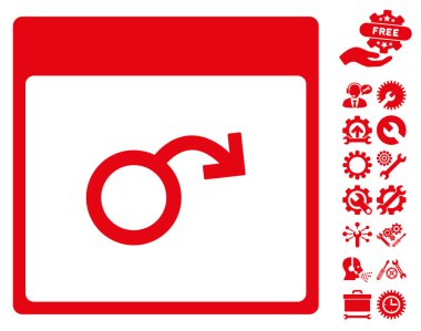 Bonus ile iktidarsızlık takvim sayfası vektör simgesi