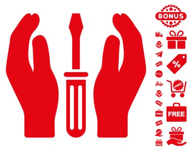 Tornavida bakım el simgesi ücretsiz Bonus ile ayarlama