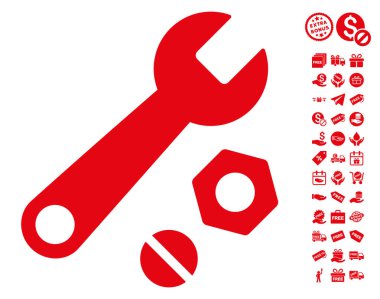 İngiliz anahtarı ve fındık simgesi ücretsiz bonus