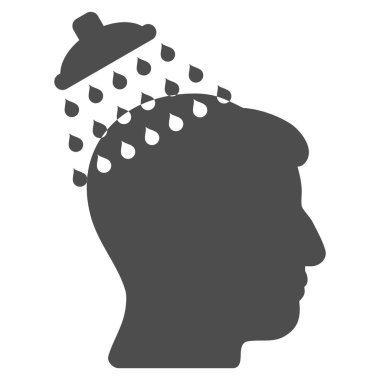 Kafa duş düz simgesi