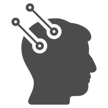 Sinirsel arayüz konektörleri düz simgesi