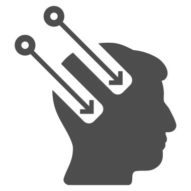 Sinirsel arayüz düz simgesi