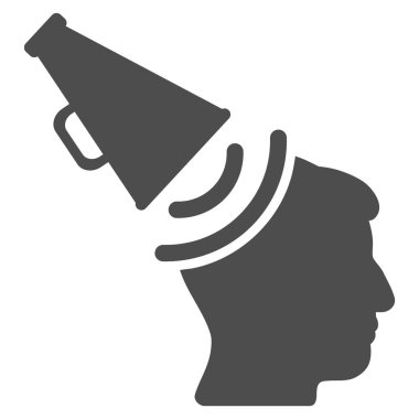 Propaganda megafon düz simgesi