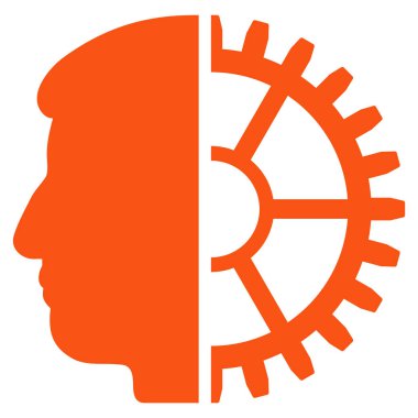 Android kafa düz simgesi