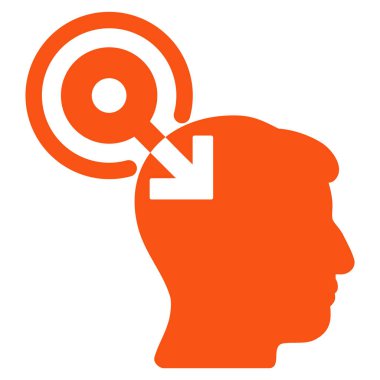 Beyin arabirimi eklenti düz simgesi