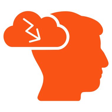 beyin fırtınası düz simgesi