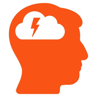 beyin fırtınası düz simgesi