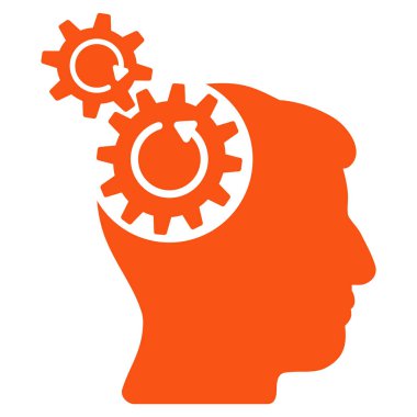 Kafa SMM döndürme düz simgesi