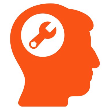 Baş anahtar düz simgesine