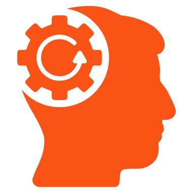 Akıl dişli döndürme düz simgesi